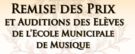 Remise des prix et audition de Noël de l’école de musique
