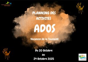 Lire la suite à propos de l’article Planning Adolescents – Vacances Octobre 2025