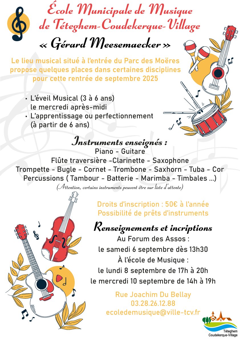 Lire la suite à propos de l’article Informations et inscriptions École de Musique
