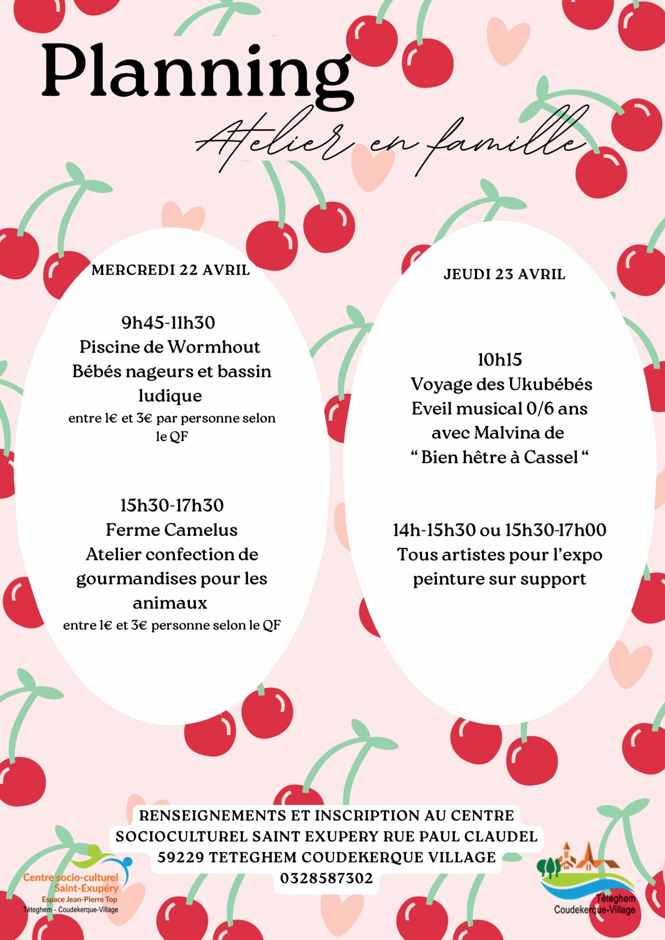 You are currently viewing Planning Ateliers Familles – avril 2026