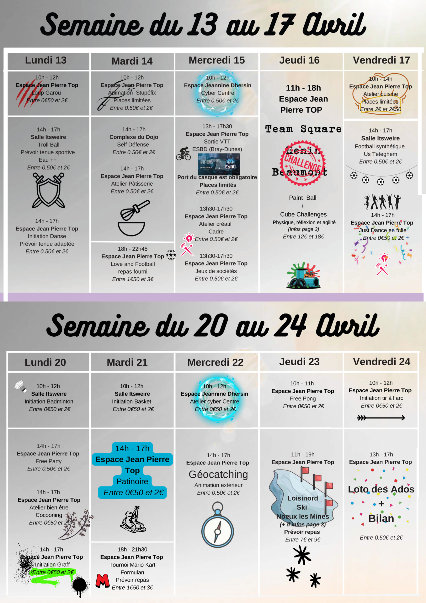 You are currently viewing Planning Accueil de Loisirs Jeunesse – avril 2026